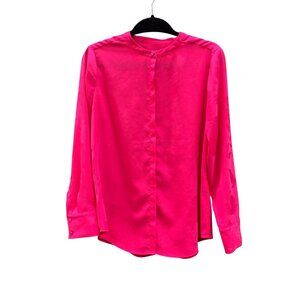 Chico's Hot Pink Long Sleeve Blouse Womens Size Medium